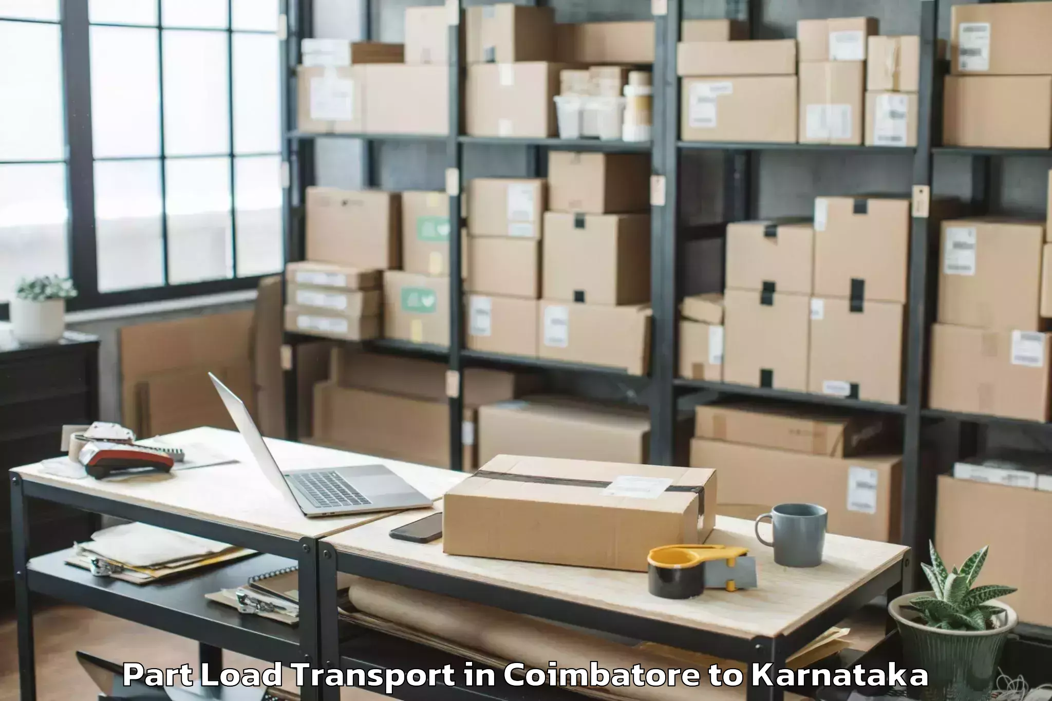 Book Coimbatore to Hoovina Hadagali Part Load Transport